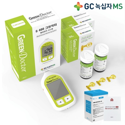 그린닥터 혈당측정기 G400 + 검사지 + 채혈침 + 알콜스왑 (100개 세트)